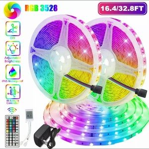 32 FT Flexible 3525 RGB LEG SMD Strip light remote fairly lights room